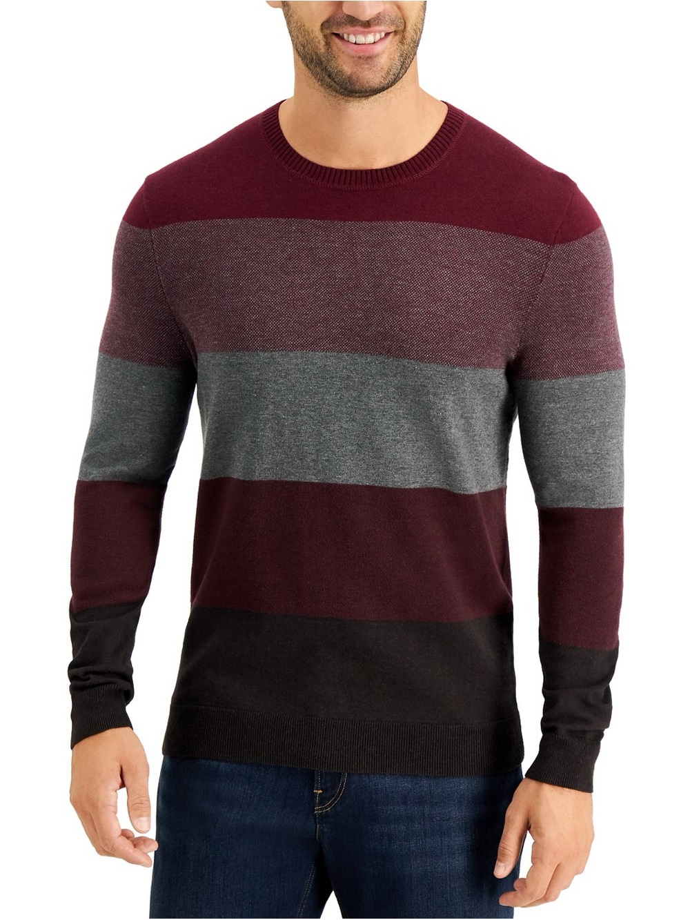 Tasso Elba Colorblock Crewneck Sweater